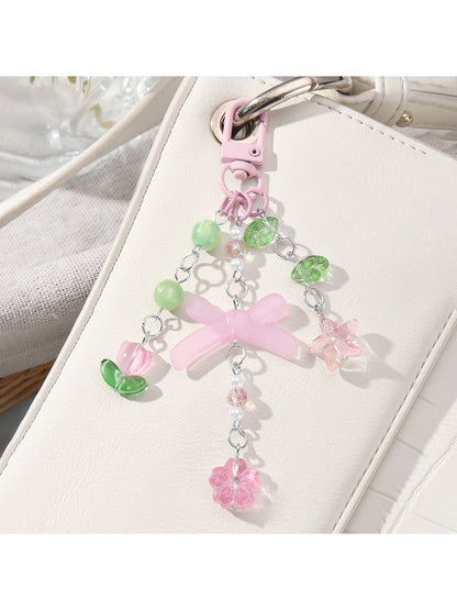 Keypus - Y2K Style Bow Wing Flower Keychain Bag Charm