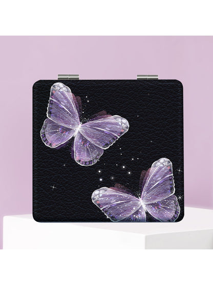 Mirroray - Butterfly Print Foldable Compact Makeup Mirror