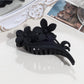 Beau - Matte Flower Design Plastic Alloy Claw Clip