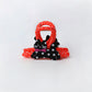 Beau - Polka Dot Wrapped Dog Motif Acrylic Claw Clip