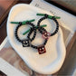 Gifty - Smiley Face Square Accent Elastic Hair Tie