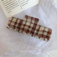 Beau - Vintage Plaid Acetate Hair Claw Clip