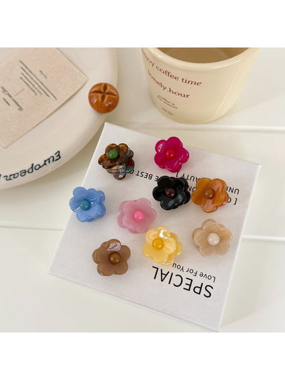 Beau - Sweet Flower Design Plastic Claw Clip