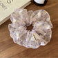 Gifty - Puffed Seersucker Floral Scrunchie