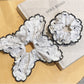 Gifty - Chic Black Floral Lace Scrunchie