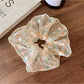 Gifty - Puffed Seersucker Floral Scrunchie