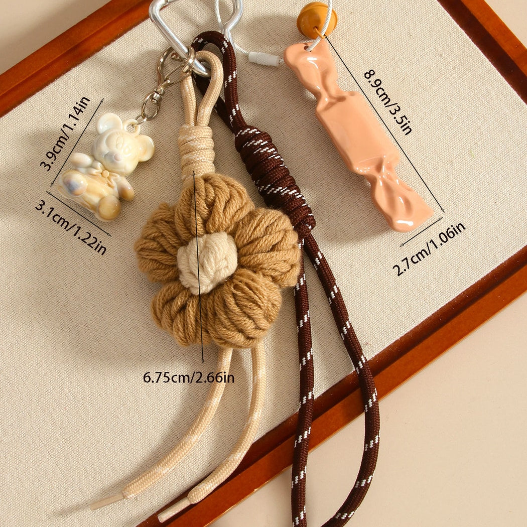 Keypus - Petal Detail Dog Key Ring Bag Charm