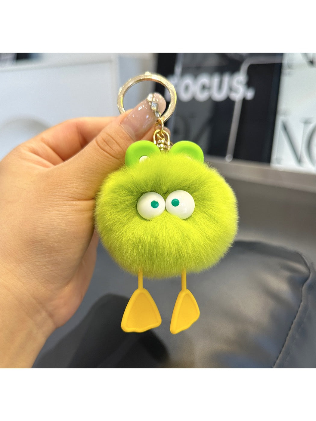 Keypus - Fluffy Duck Keychain For Bags Backpacks
