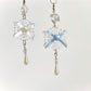 Keypus - Resin Snowflake Ribbon Heart Drop Keychain