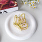 Beau - Gold Edge Butterfly Decorative Plastic Claw Clip