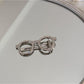 Beau - Rhinestone Eyeglasses Shape Alloy Hair Clip