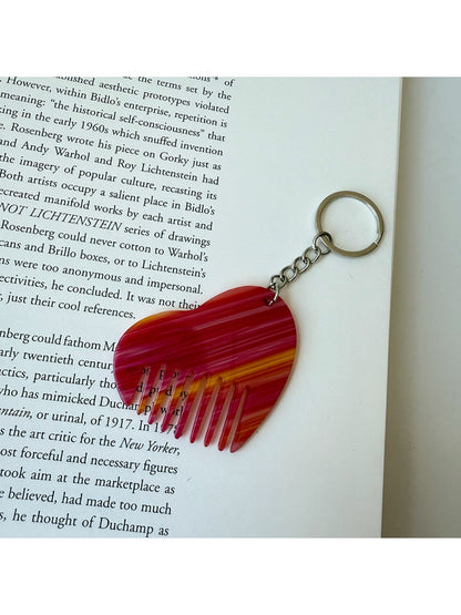 Keypus - Cute Heart Comb Keychain