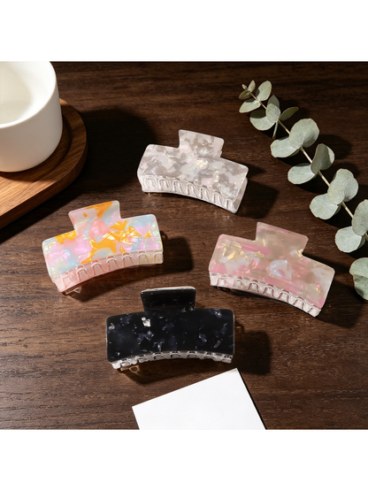 Beau - Iridescent Textured Square Claw Hair Clip