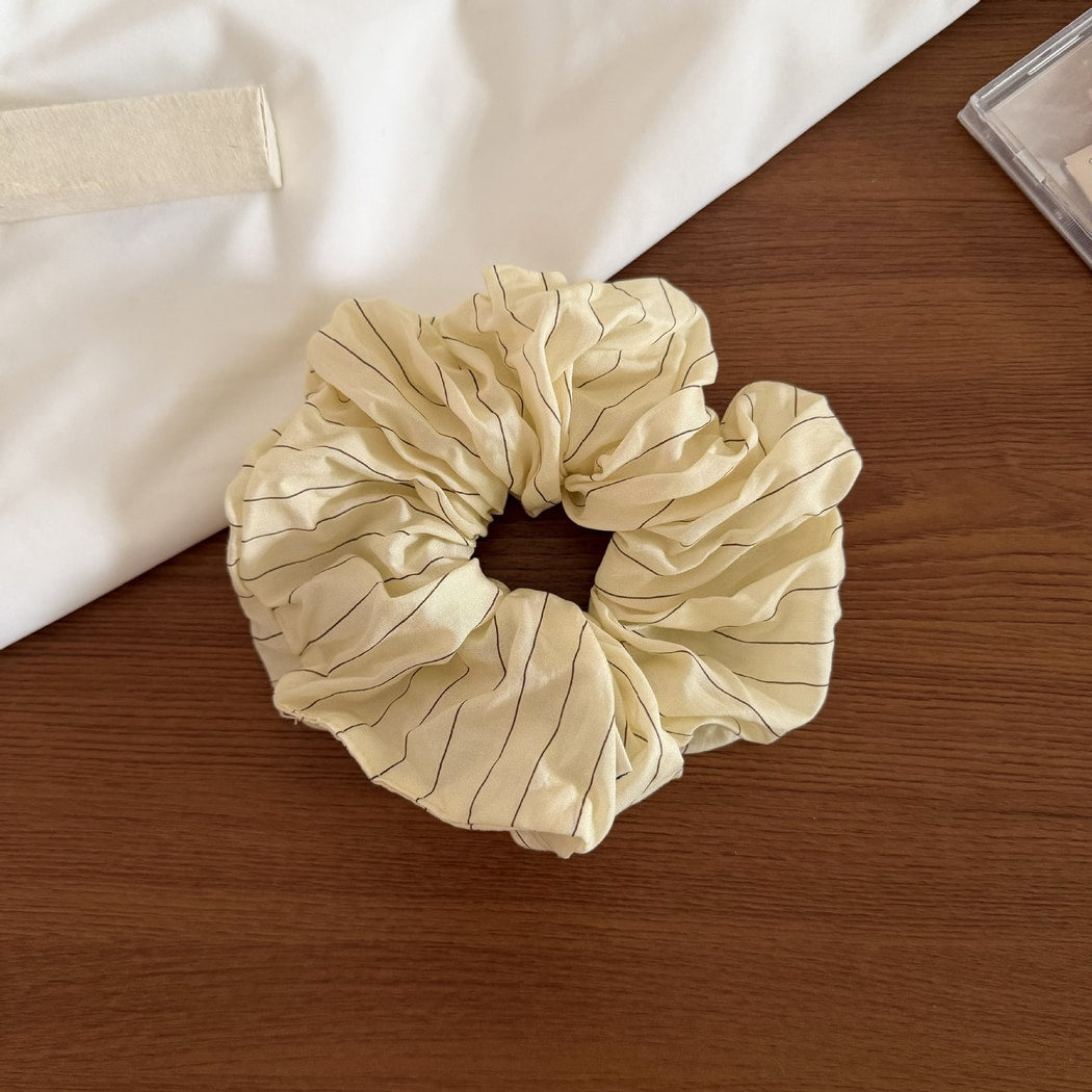 Gifty - Striped Polyester Ruched Everyday Hair Scrunchie