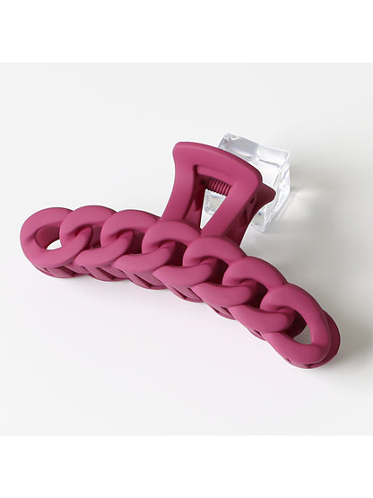 Beau - Solid Color Chain Link Hair Claw Clip