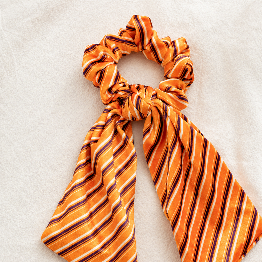 Halloween scarf scrunchie StripeYlw variant