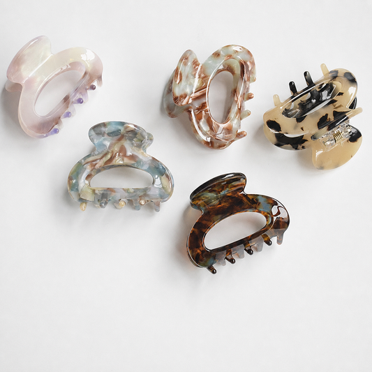 Marbled Medium Hair Claw Collection showing multiple available variants