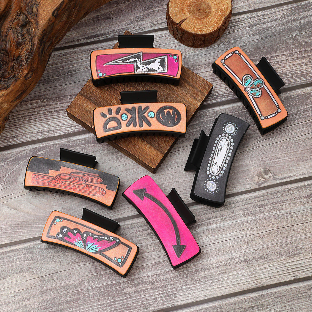 Beau - Western Graphic Motif Hair Claw variant overview on neutral background