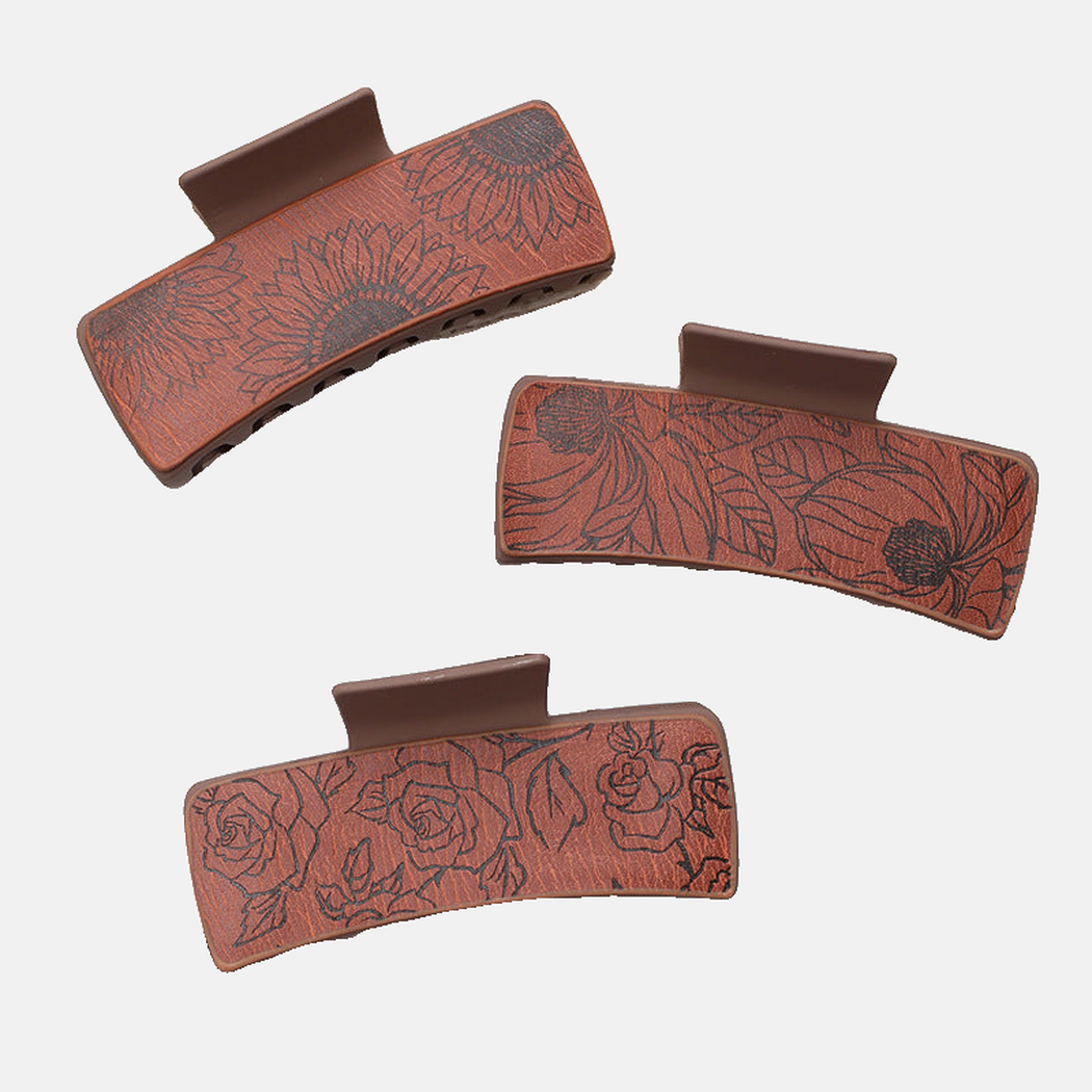 Beau - Sunflower Rose Floral Hair Claw variant overview on neutral background