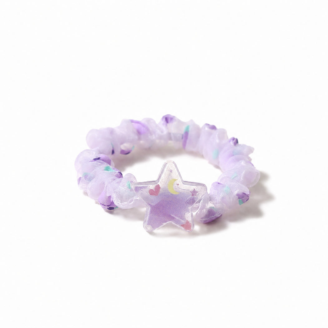 Pastel Star Hair Tie - Purple