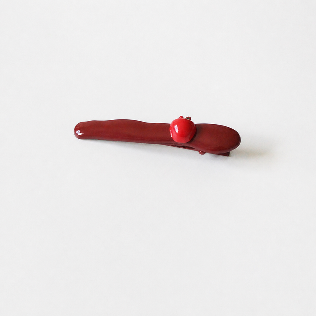 Red apple barrette whole apple variant