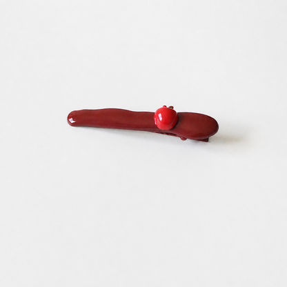 Red apple barrette whole apple variant
