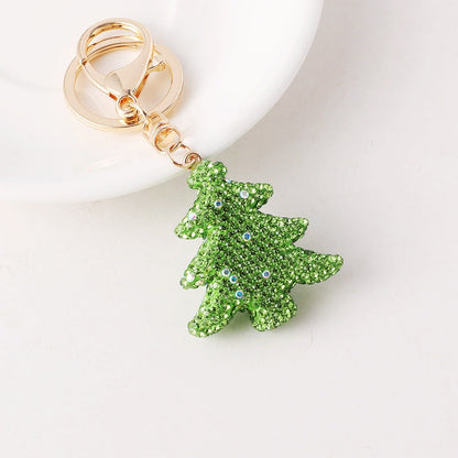 Light green Christmas tree keychain