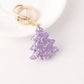 Purple Christmas tree keychain