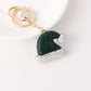 Green Christmas hat keychain