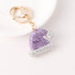 Purple Christmas hat keychain