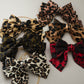 Beau - Satin Leopard Print Bow Hair Clip showing multiple available variants