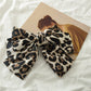 Beau - Satin Leopard Print Bow Hair Clip variant image 4