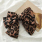 Beau - Satin Leopard Print Bow Hair Clip variant image 7