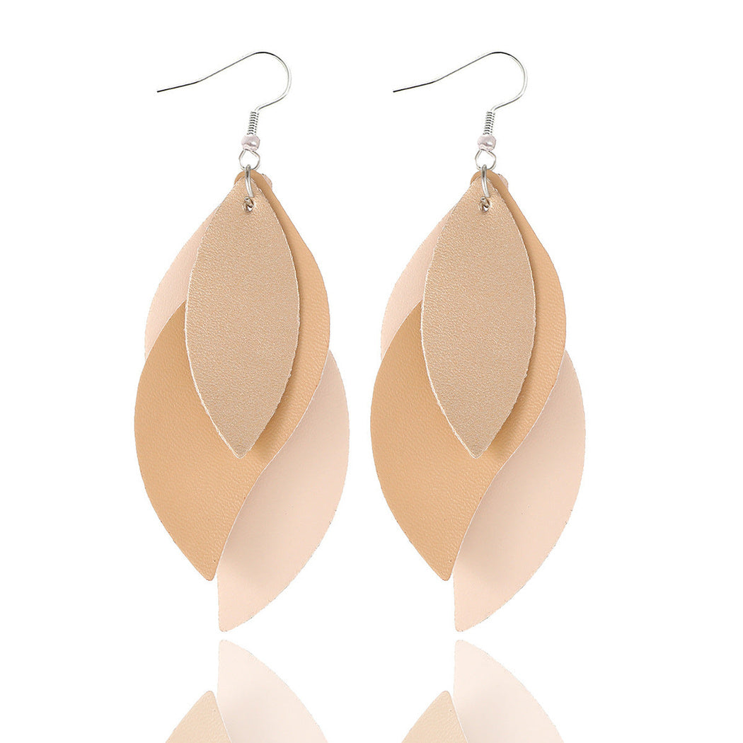 Earedge - Blue Layered Leaf Earrings 11297