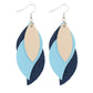 Earedge - Blue Layered Leaf Earrings 11874