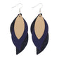 Earedge - Blue Layered Leaf Earrings 11875