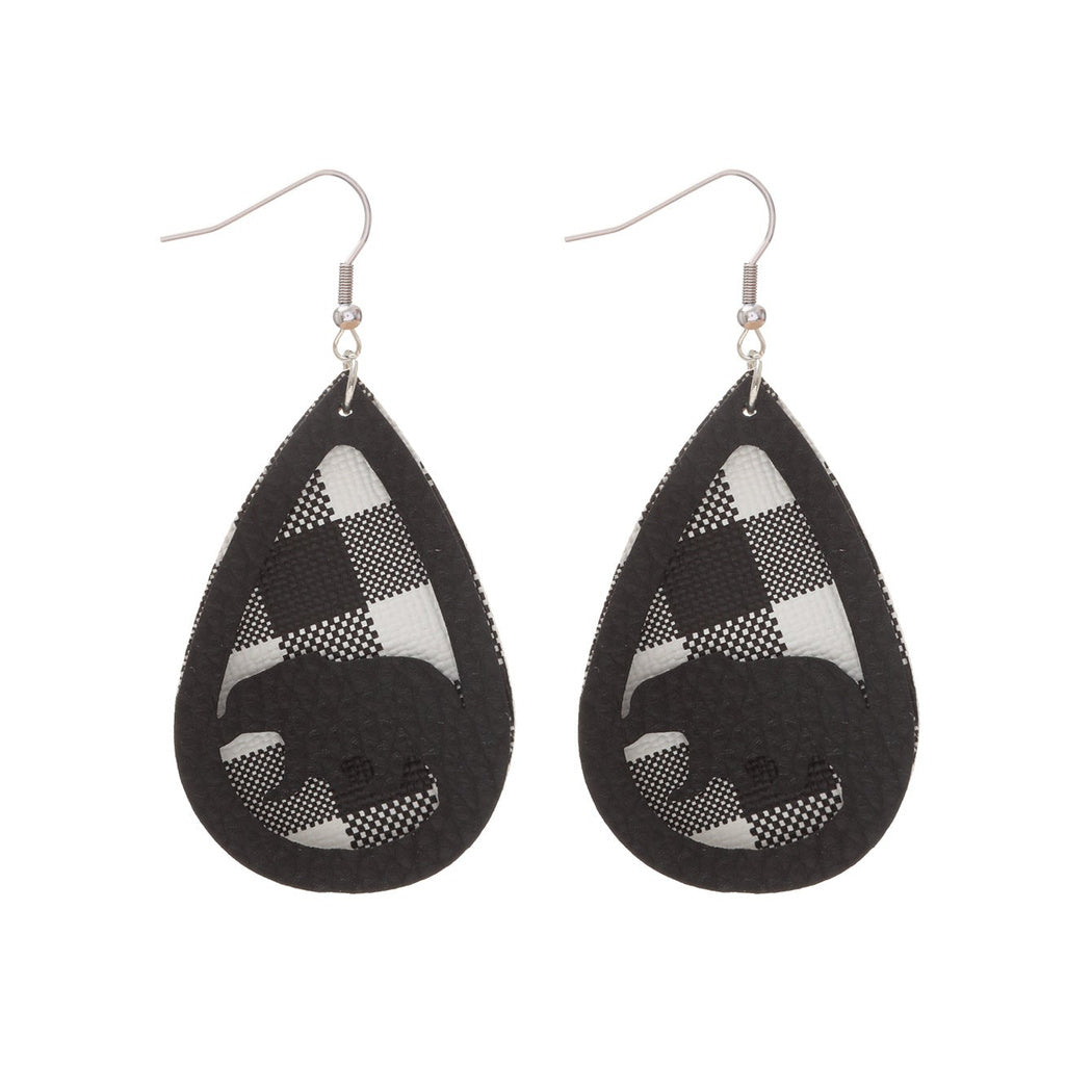 Earedge - Blue Layered Leaf Earrings 12104