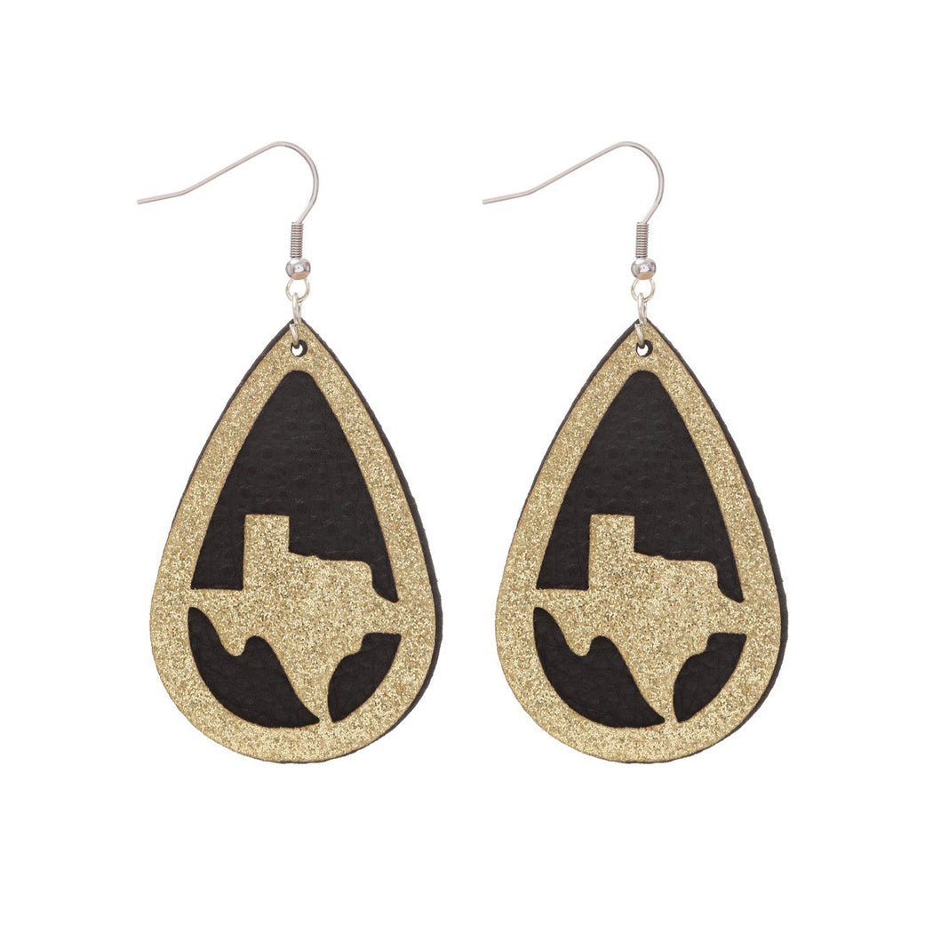 Earedge - Blue Layered Leaf Earrings 12105