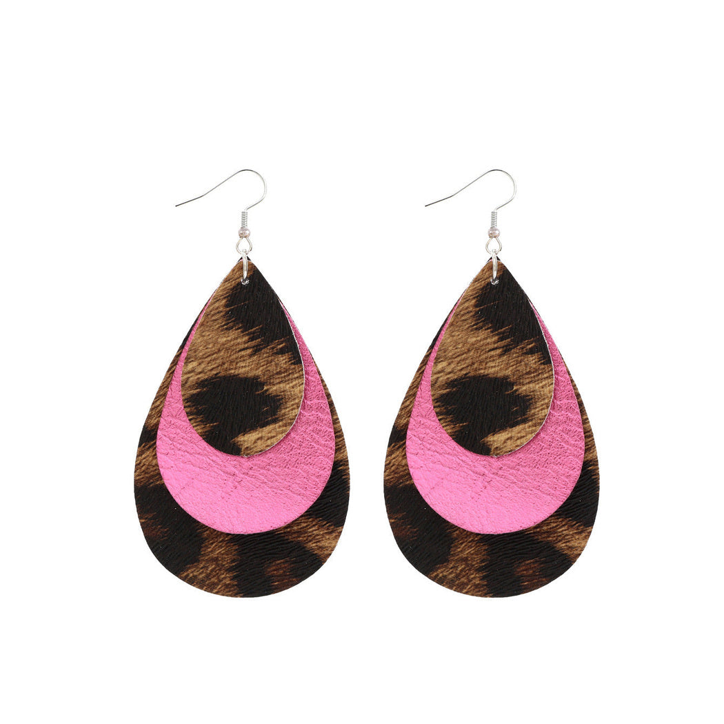 Earedge - Blue Layered Leaf Earrings 11841
