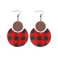 Earedge - Black Floral Round Earrings 10995