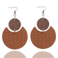 Earedge - Black Floral Round Earrings 10997