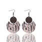 Earedge - Black Floral Round Earrings 11968