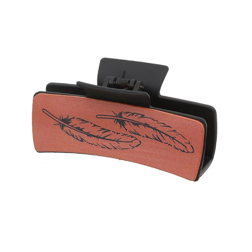 Beau - Rust Western Symbol Hair Claw