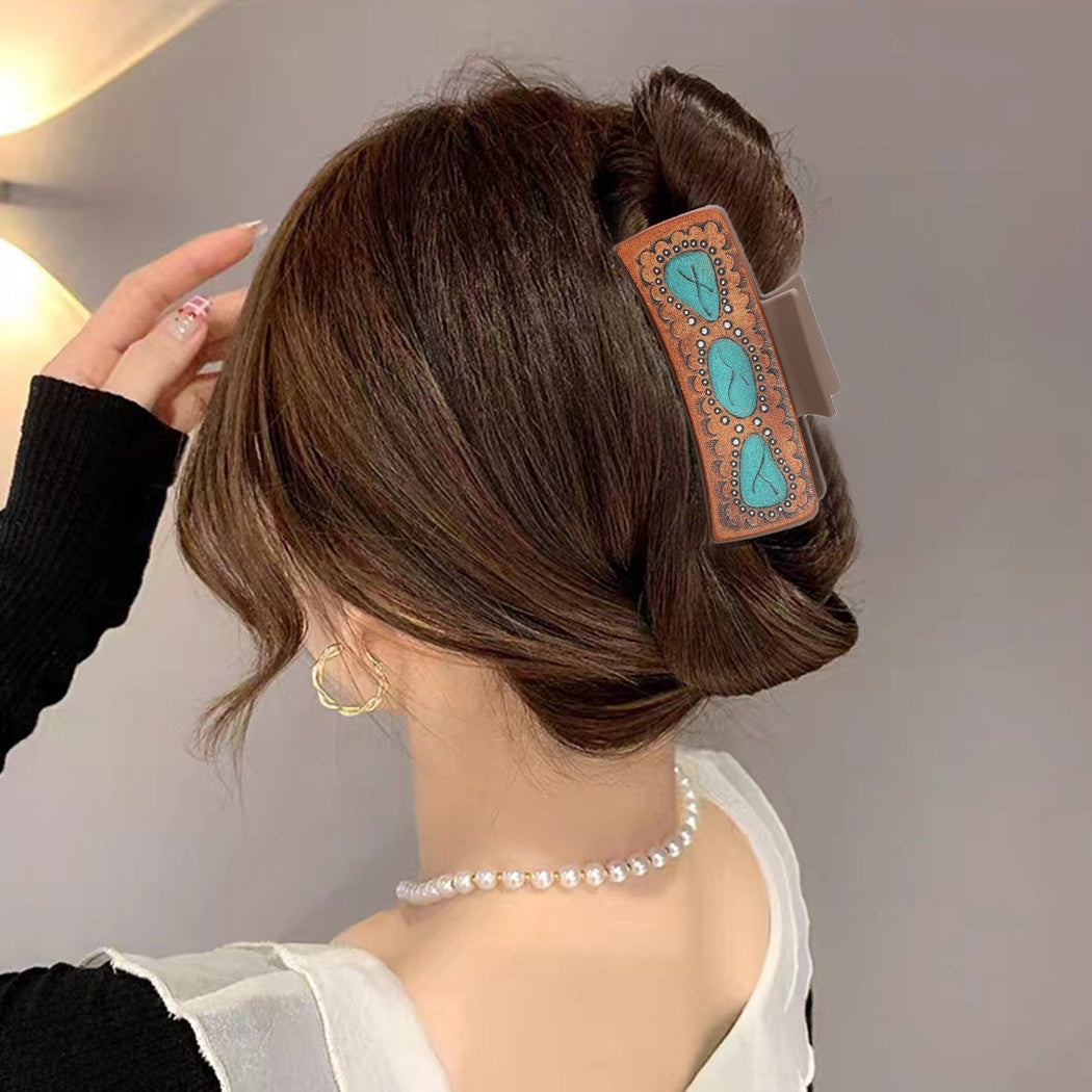 Beau - Western Sunflower Letter Hair Claw