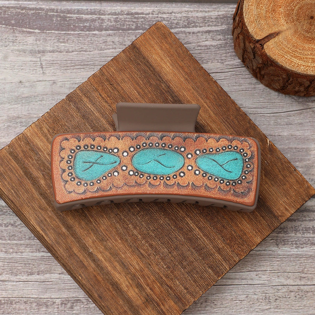 Beau - Western Sunflower Letter Hair Claw