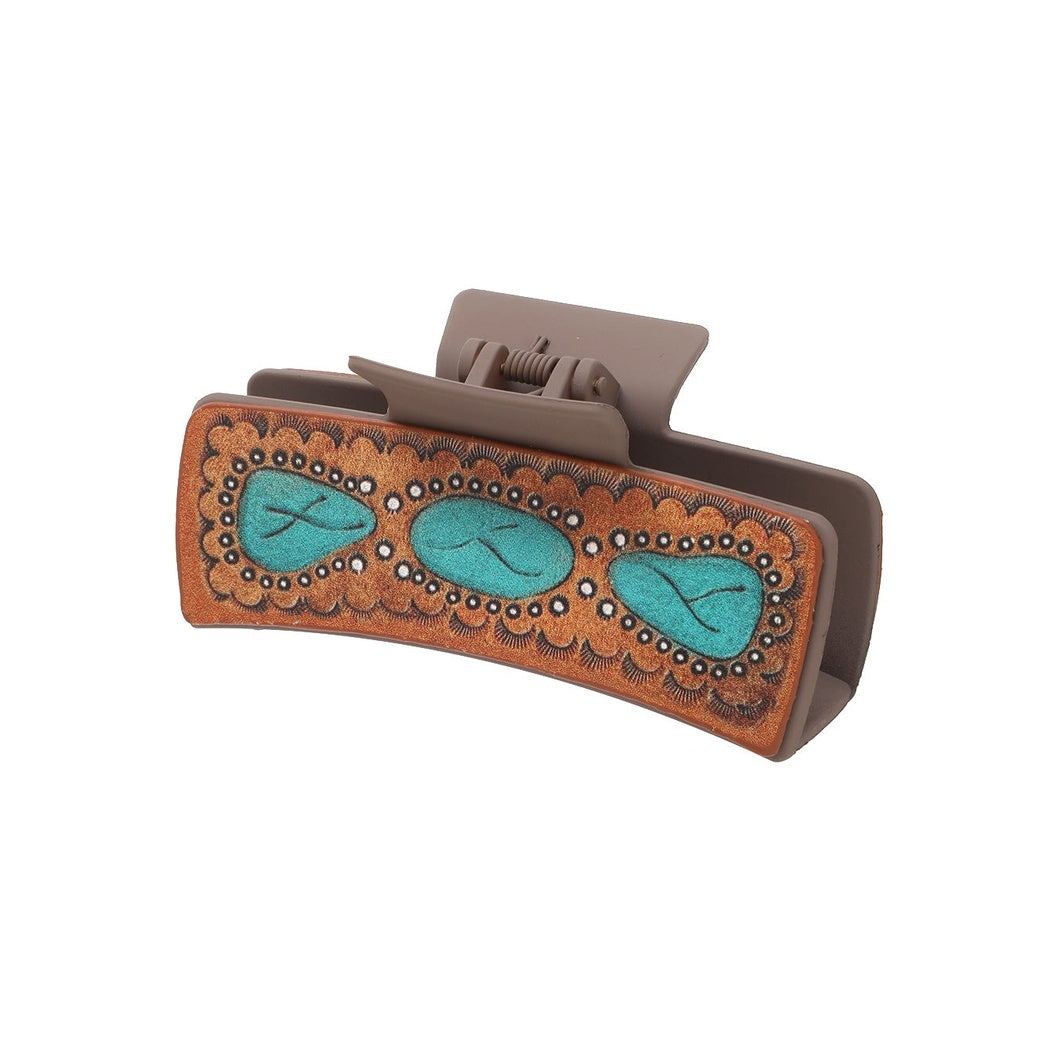 Beau - Western Sunflower Letter Hair Claw