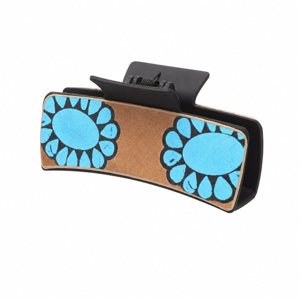 Beau - Sunflower Cow Print Hair Claw 90112