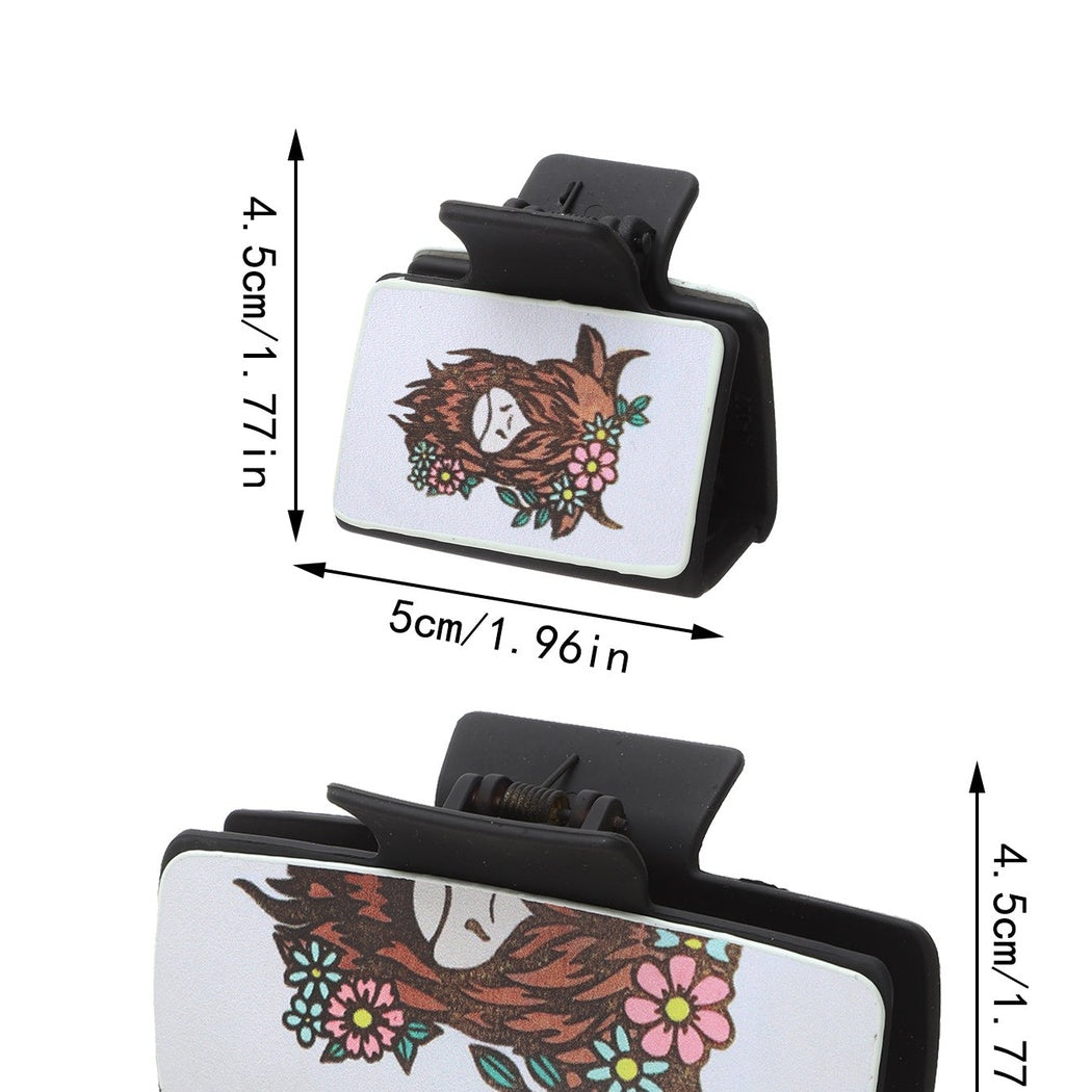 Beau - Sunflower Cactus Print Hair Claw