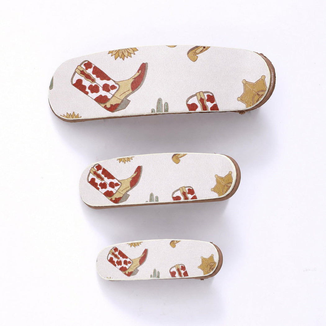 Beau - Western Bull Skull Letter Hair Claw 90289