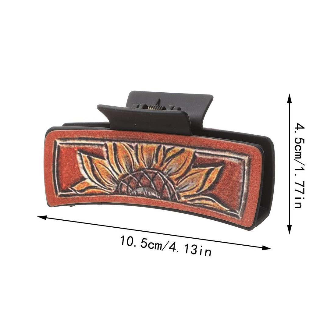 Beau - Hide Print Western Hair Claw 90115